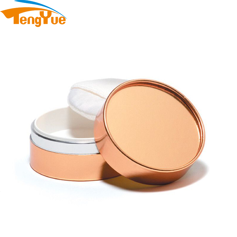 Luxury Gold Cardboard Cylinder Makeup Loose Powder Packaging